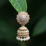 gvpremium floral jhumka earrings with pearl drops – traditional party wear